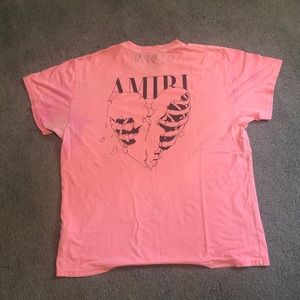Amiri “Lovers” tee shirt. Pink. Medium